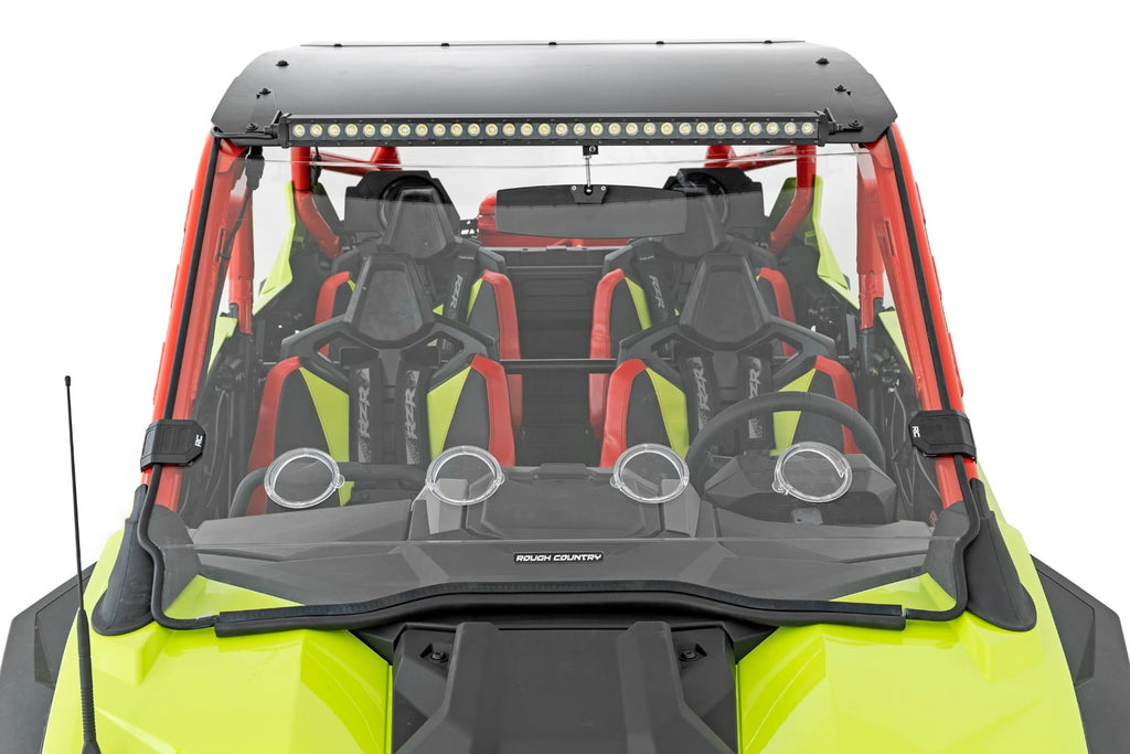 Vented Full Windshield | Scratch Resistant | Polaris RZR Turbo R by Rough Country