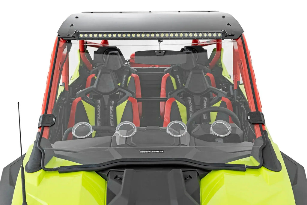 Vented Full Windshield | Scratch Resistant | Polaris RZR Turbo R by Rough Country