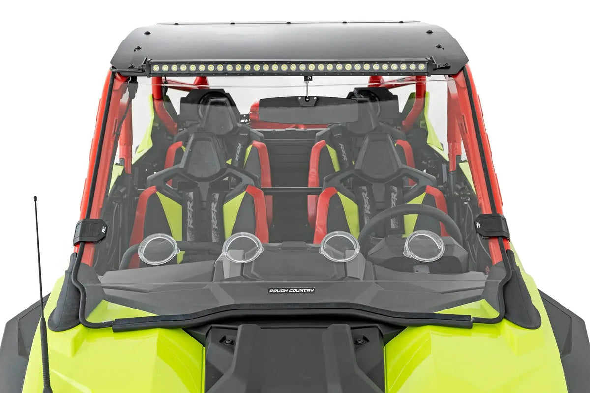 Vented Full Windshield | Scratch Resistant | Polaris RZR Turbo R by Rough Country