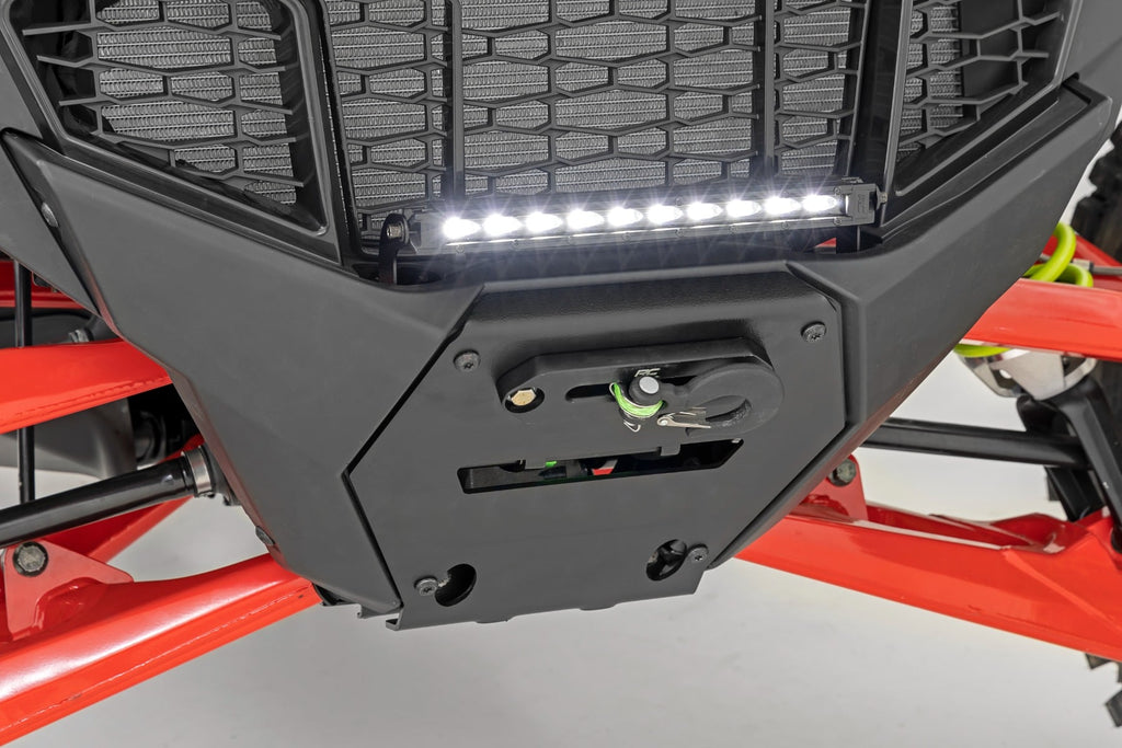 LED Light | Winch Mount | RS6500S | 10" Black Slimline | Polaris RZR Pro R by Rough Country