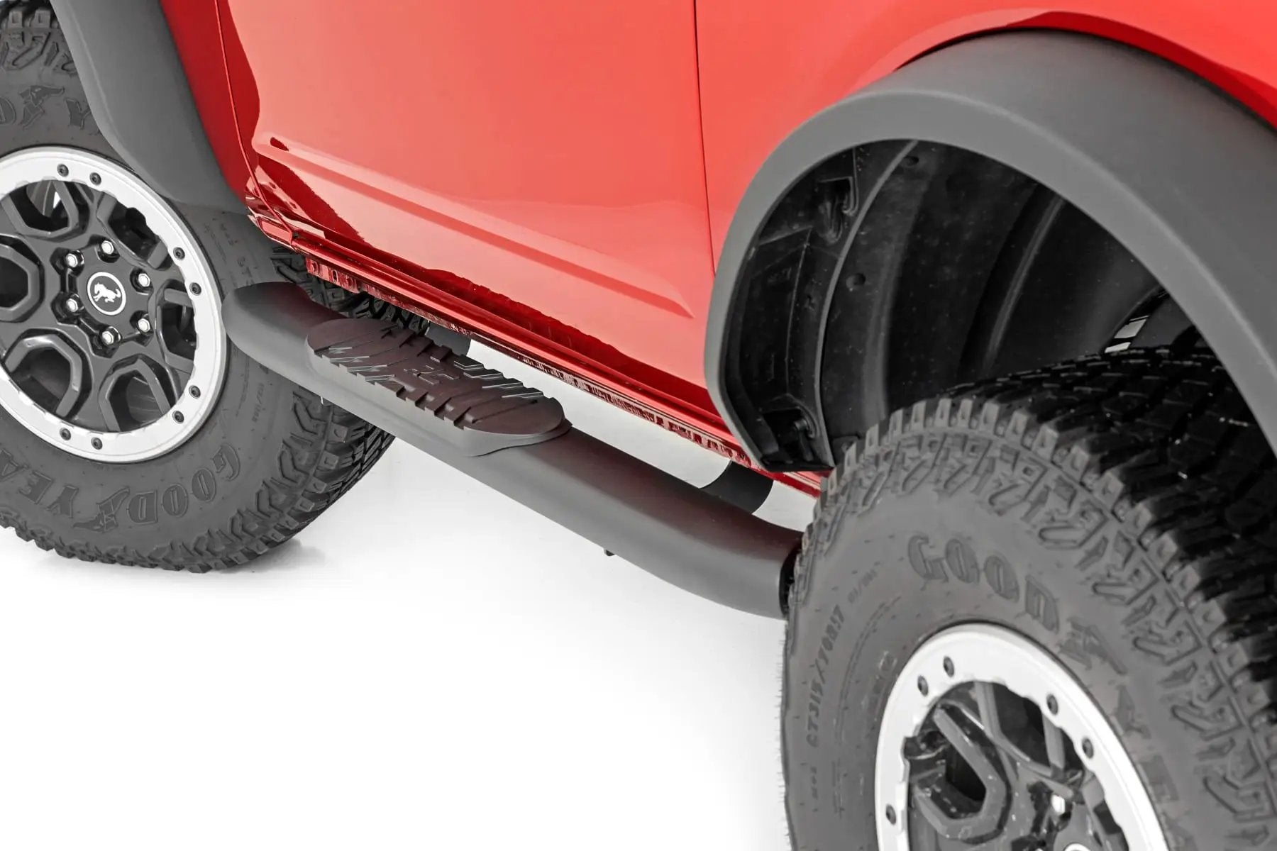 Oval Nerf Steps | 2-Door | Black | Ford Bronco (2 Door) 4WD (2021-2026) by Rough Country