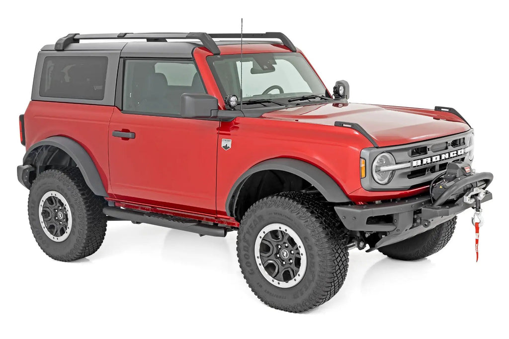 Oval Nerf Steps | 2-Door | Black | Ford Bronco (2 Door) 4WD (2021-2026) by Rough Country