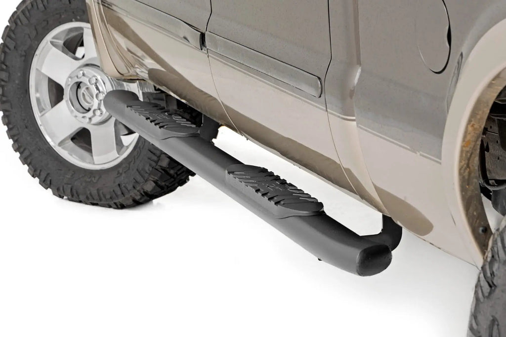 Oval Nerf Step | Crew Cab | Black | Ford F-250/F-350 Super Duty (99-16) by Rough Country