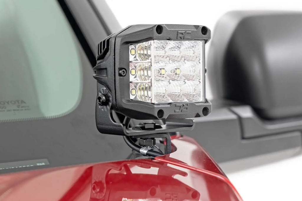 LED Light Kit | Ditch Mount | 2" Black Pair | Spot | Toyota Tundra (22-26) by Rough Country