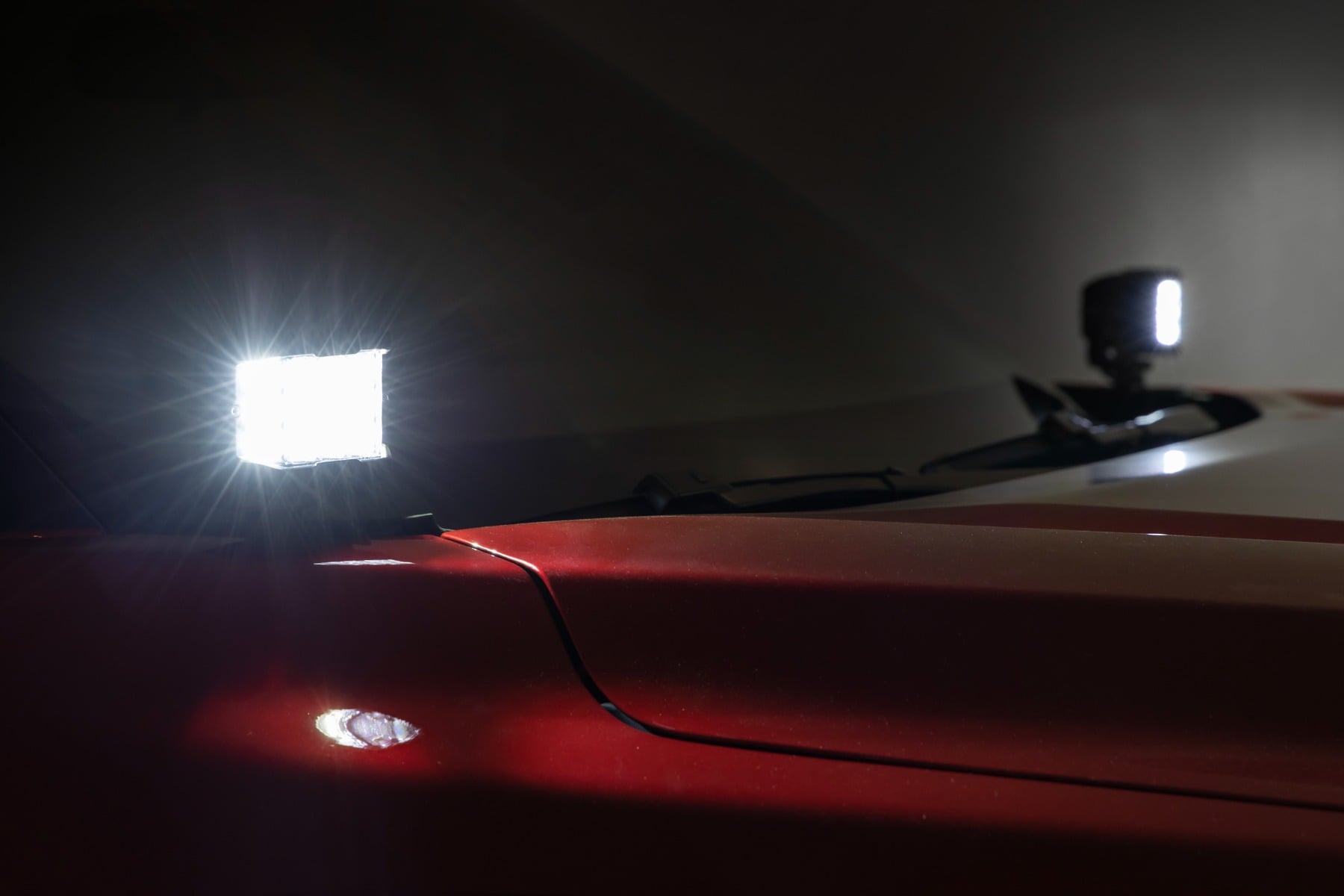 LED Light Kit | Ditch Mount | 2" Black Pair | Flood | Toyota Tundra (22-26) by Rough Country