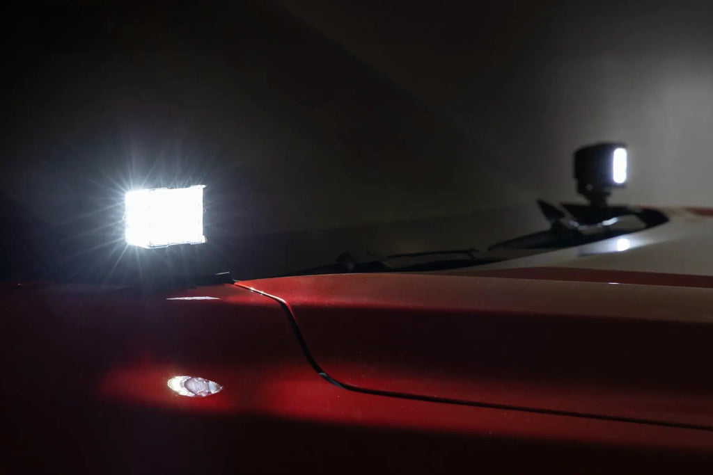 LED Light Kit | Ditch Mount | 2" Black Pair | Spot | Toyota Tundra (22-26) by Rough Country