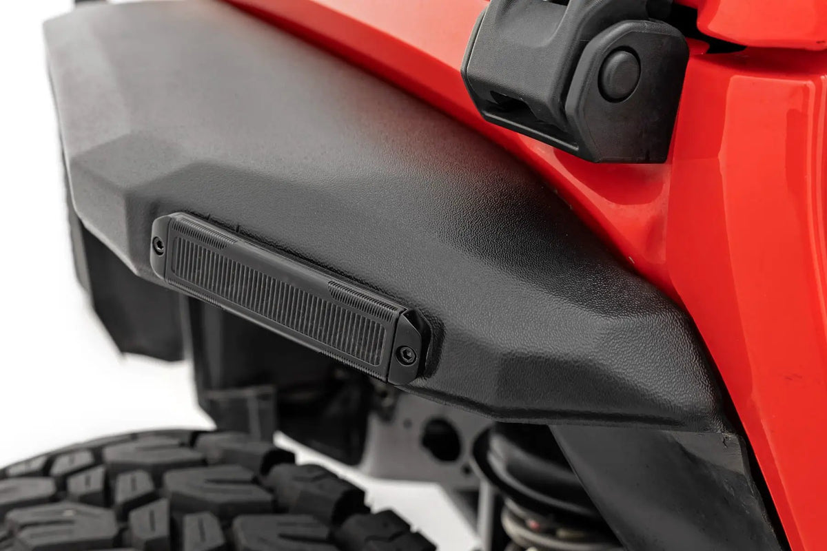 High Clearance LED Flat Fender Flare Kit | UV Treated | Jeep Wrangler JL (2018-2026) by Rough Country