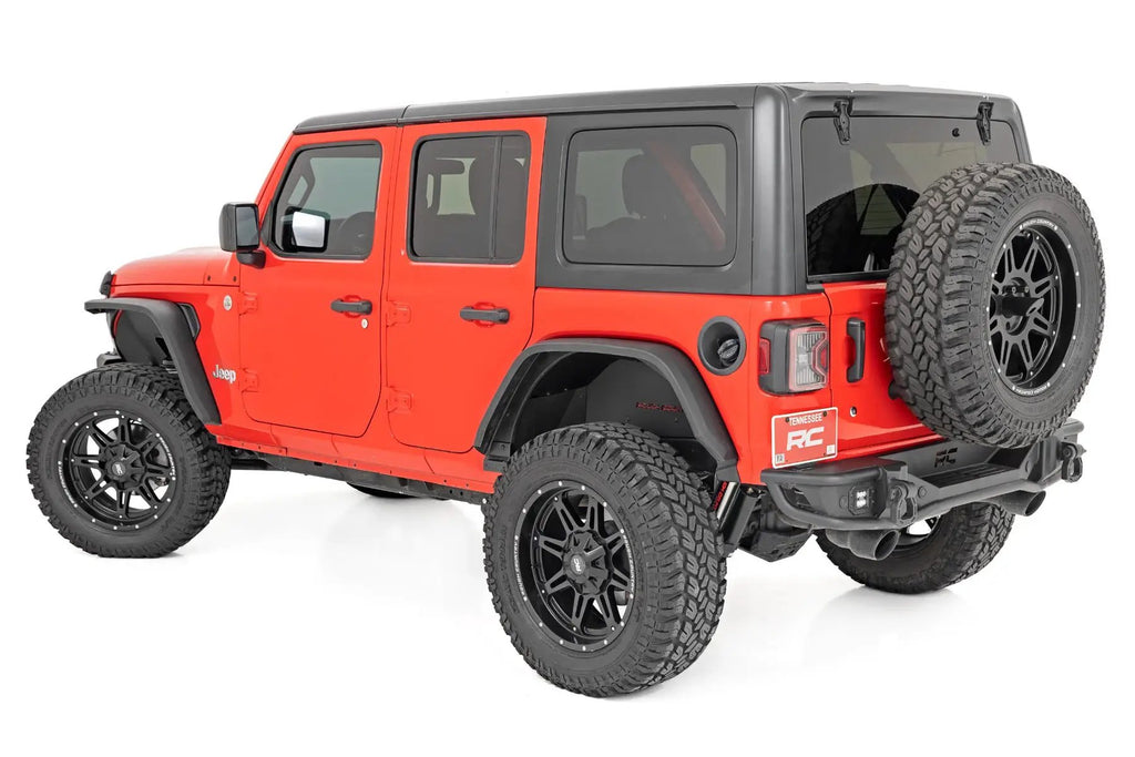 High Clearance LED Flat Fender Flare Kit | UV Treated | Jeep Wrangler JL (2018-2026) by Rough Country