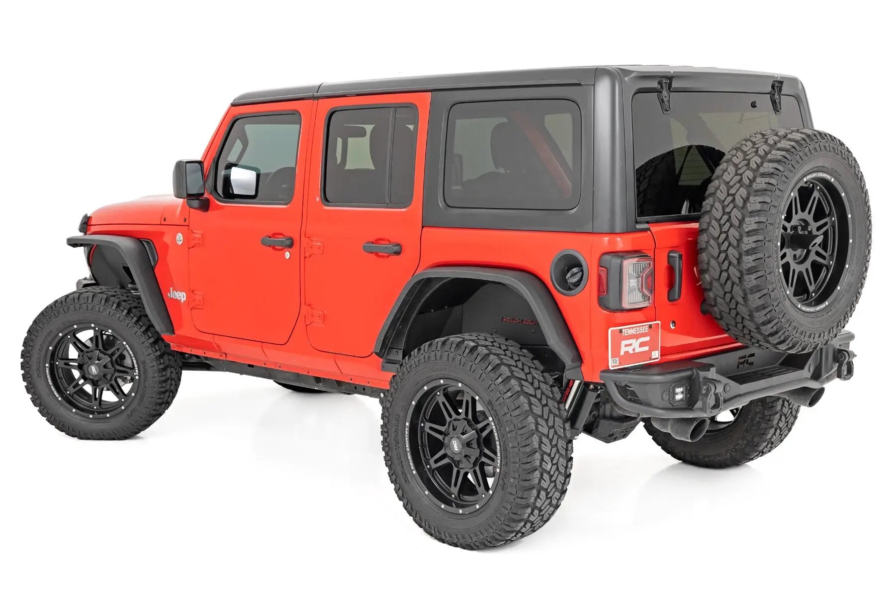 High Clearance LED Flat Fender Flare Kit | UV Treated | Jeep Wrangler JL (2018-2026) by Rough Country
