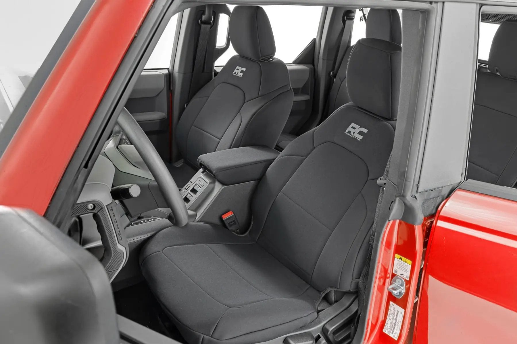 Seat Covers | Bucket Seats |W/Fold Down RR Armrest |FR & RR | 4DR | Ford Bronco (21-26) by Rough Country