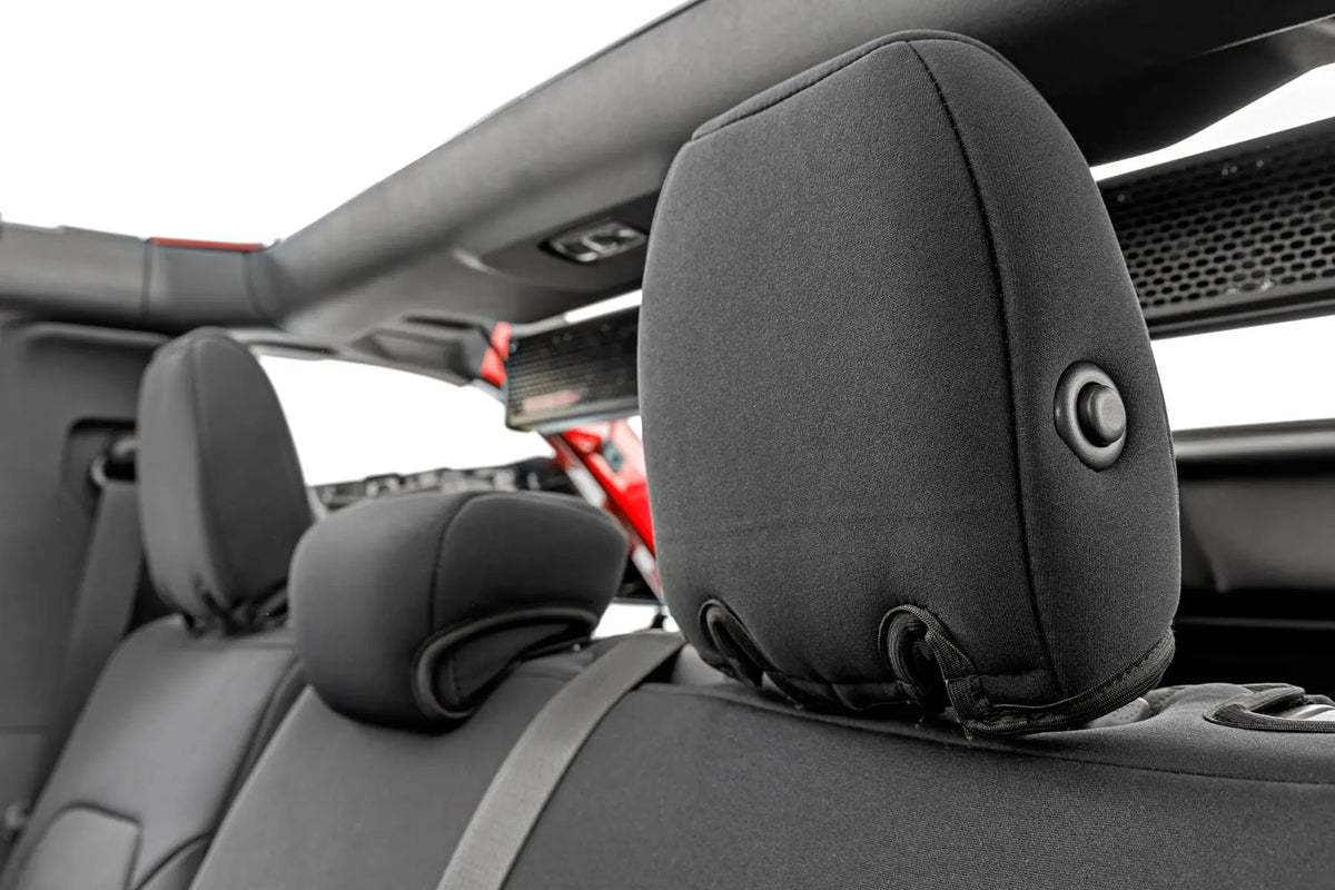 Seat Covers | Bucket Seats |W/Fold Down RR Armrest |FR & RR | 4DR | Ford Bronco (21-26) by Rough Country