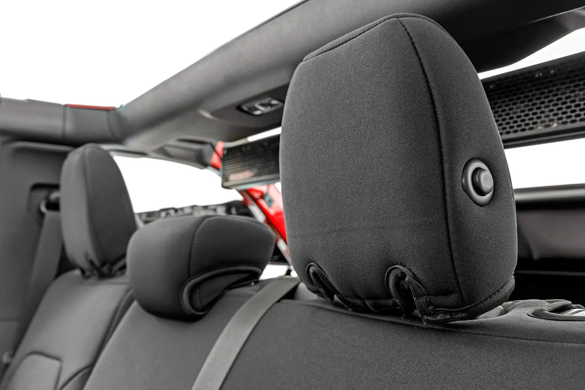 Seat Covers | Bucket Seats |W/Fold Down RR Armrest |FR & RR | 4DR | Ford Bronco (21-26) by Rough Country