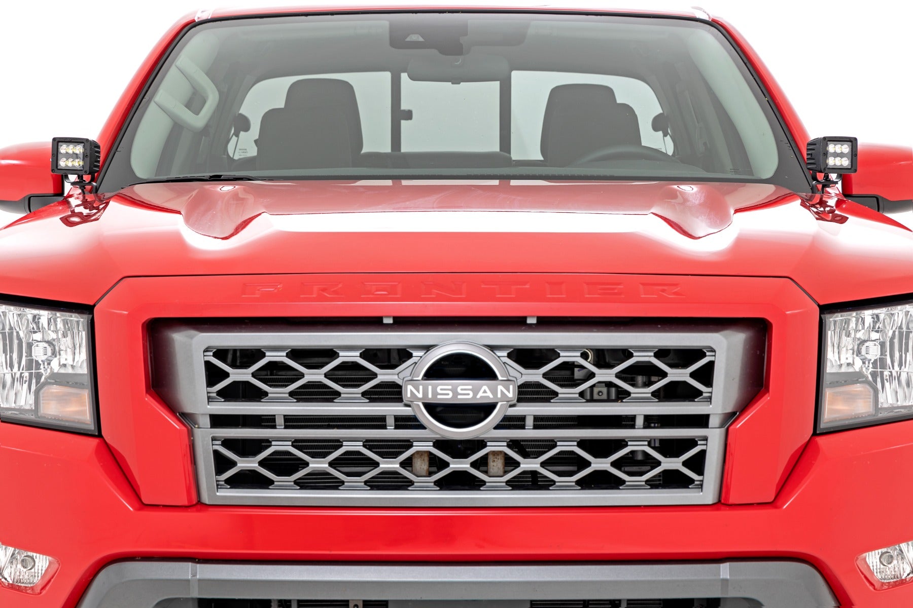 LED Light Kit | Ditch Mount | 2" Black Pair | Flood | Nissan Frontier (22-26) by Rough Country