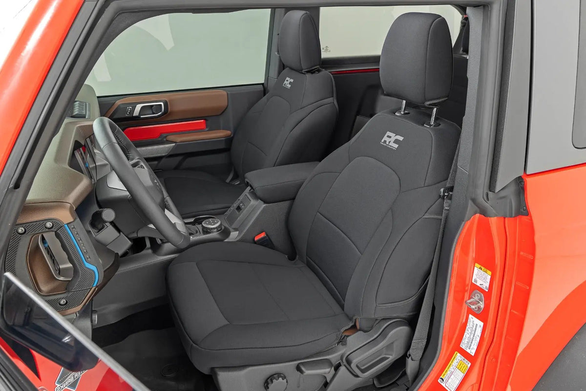 Seat Covers | Bucket Seats | FR & RR | Ford Bronco (2 Door) 4WD (2021-2026) by Rough Country