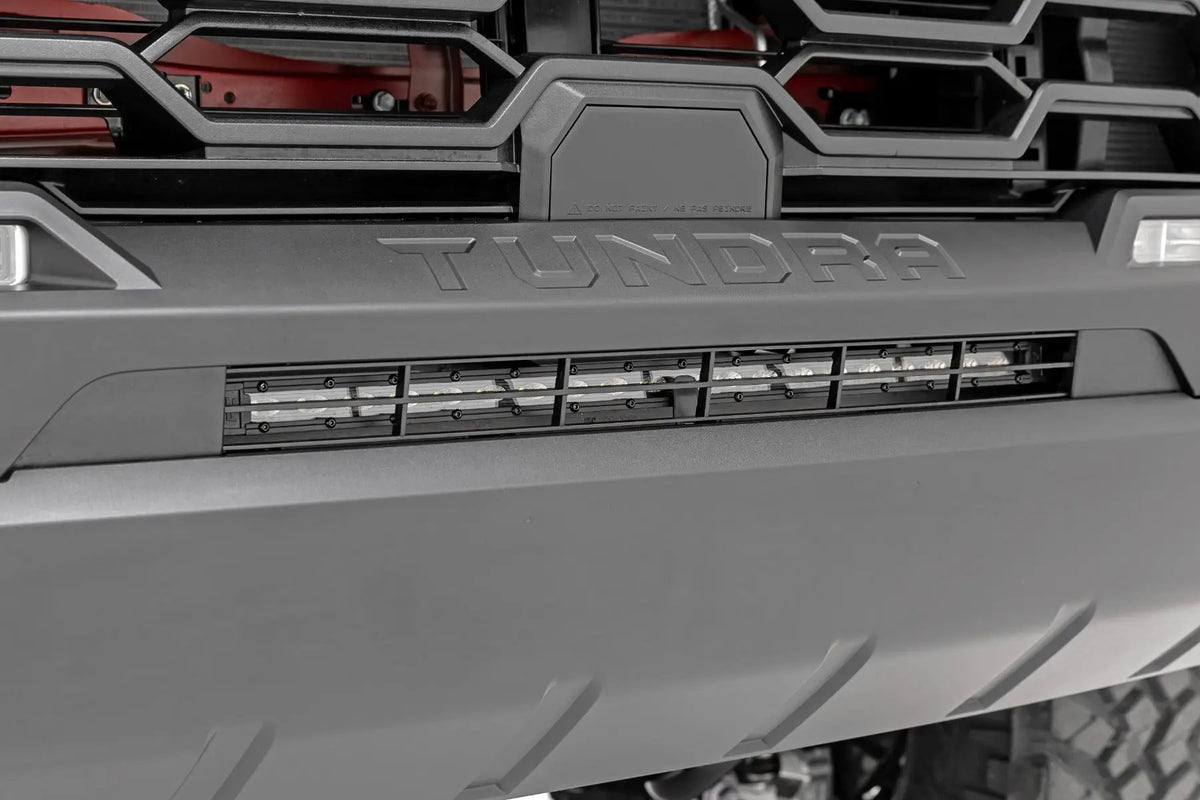 LED Light Kit | Bumper Mount | 20" Black Slim Line | Toyota Tundra (22-26) by Rough Country