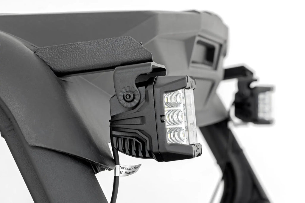 LED Light Kit | Rear Mount | 2" Black Pair | Flood | Can-Am Maverick Sport 1000R by Rough Country
