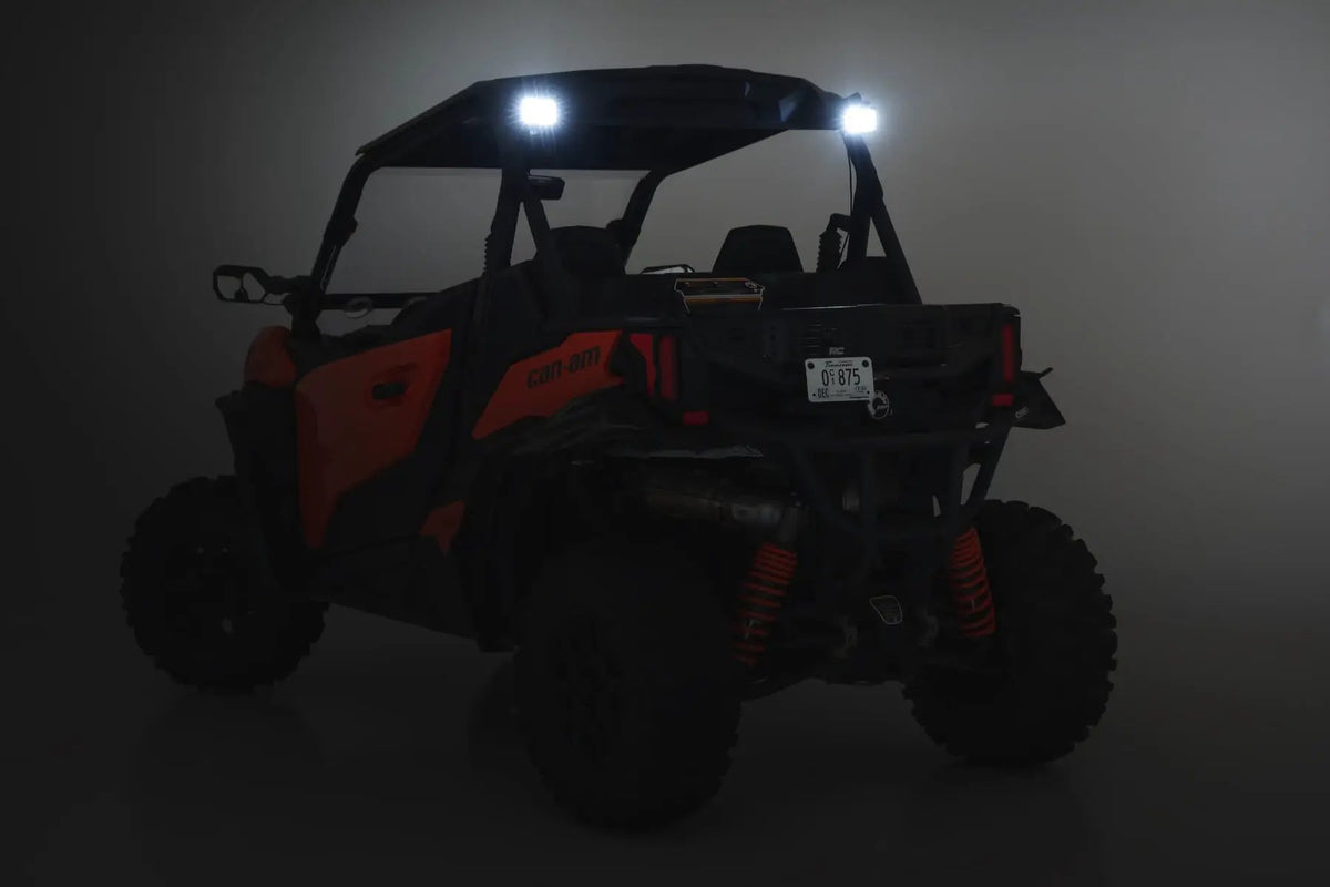 LED Light Kit | Rear Mount | 2" Chrome Pair | Wide Angle | Can-Am Maverick Sport 1000R by Rough Country