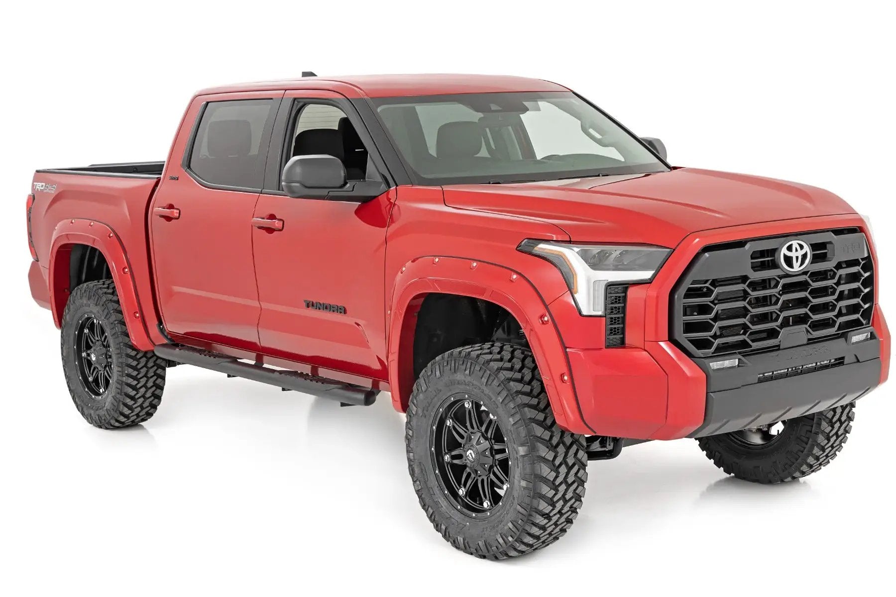 Oval Nerf Steps | Crew Cab | Black | Toyota Tundra 2WD/4WD (2022-2026) by Rough Country