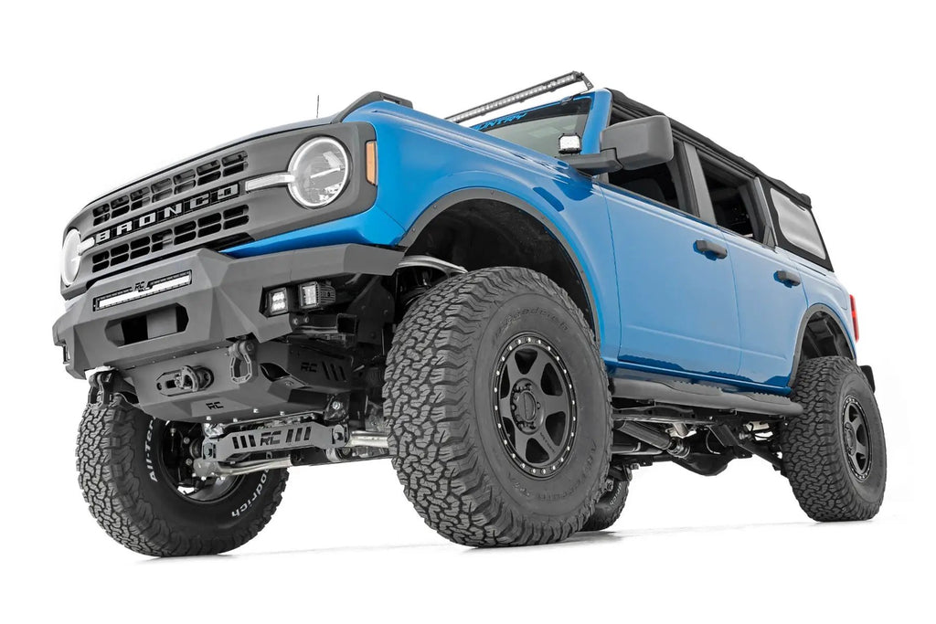 Oval Nerf Step | 4-Door | Black | Ford Bronco 4WD (2021-2026) by Rough Country