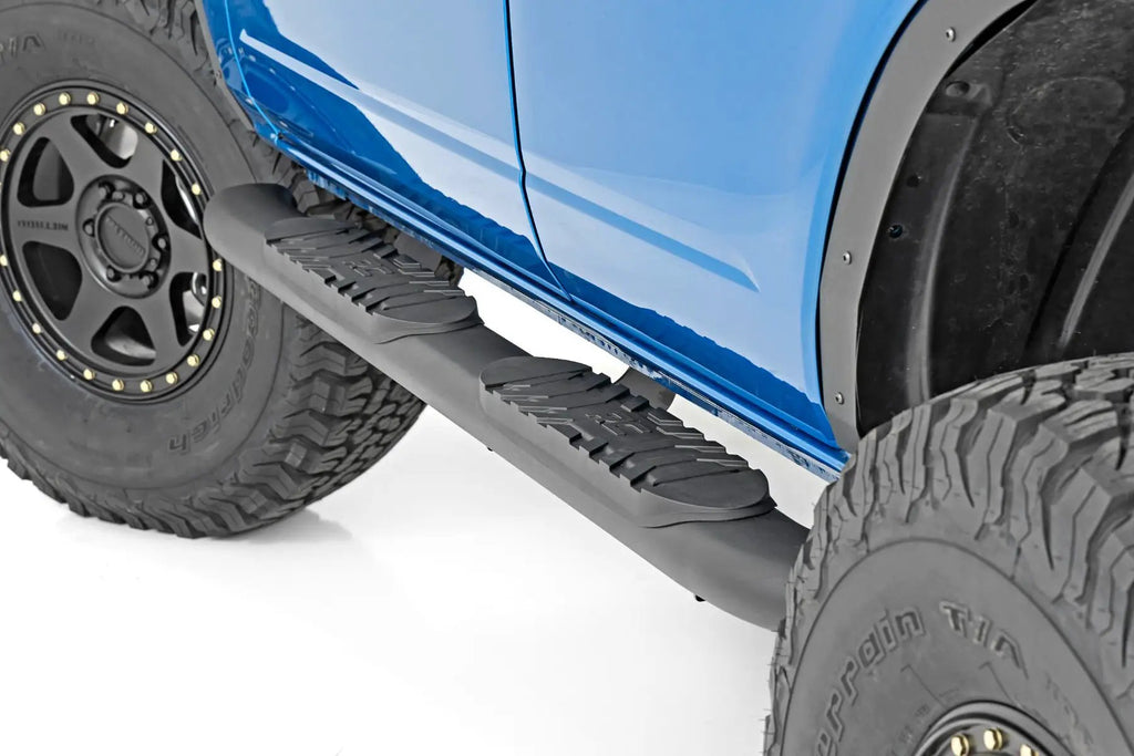 Oval Nerf Step | 4-Door | Black | Ford Bronco 4WD (2021-2026) by Rough Country