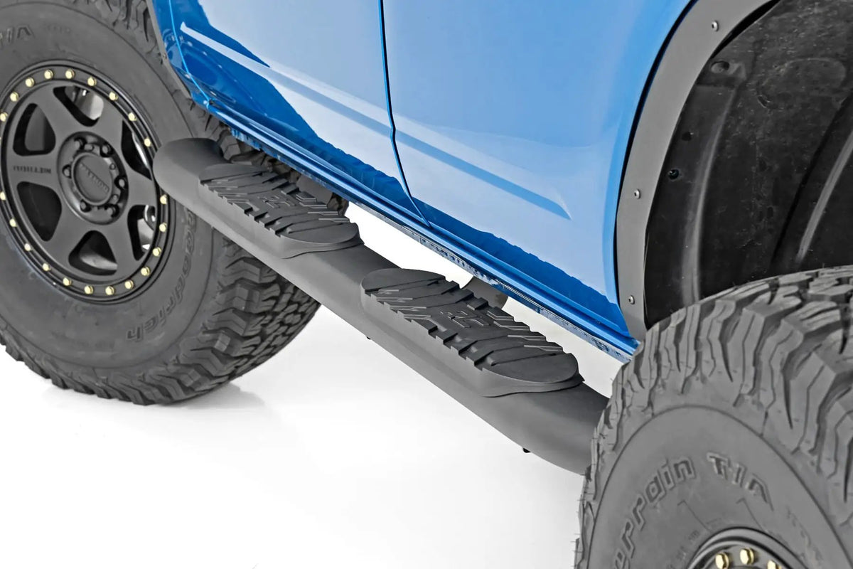 Oval Nerf Step | 4-Door | Black | Ford Bronco 4WD (2021-2026) by Rough Country