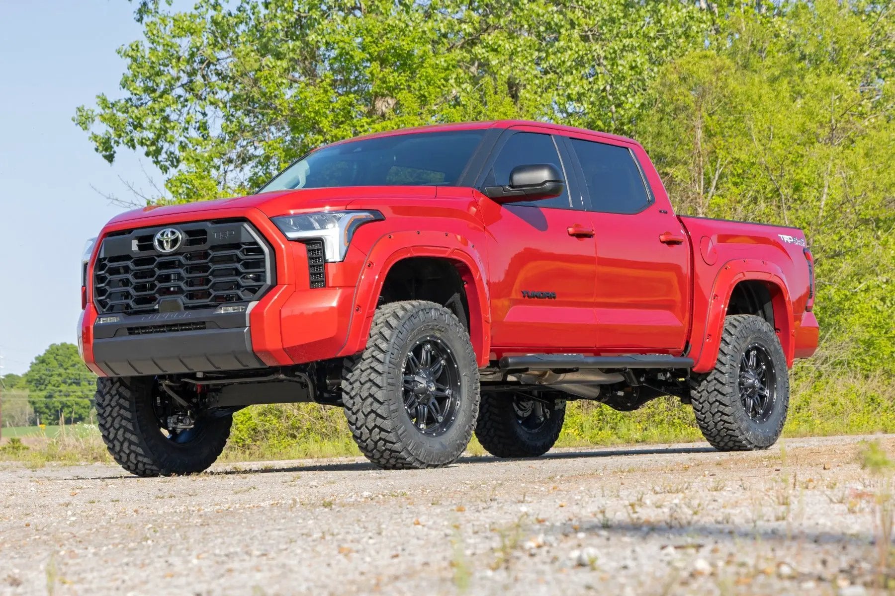 Oval Nerf Steps | Crew Cab | Black | Toyota Tundra 2WD/4WD (2022-2026) by Rough Country