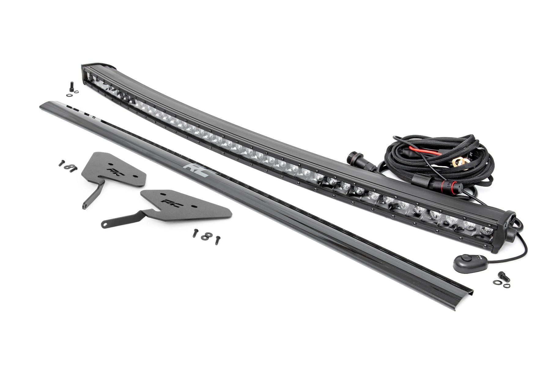 LED Light Kit | 30 Inch Curved | Front Bracket | Black Series | Polaris RZR Turbo S4 by Rough Country