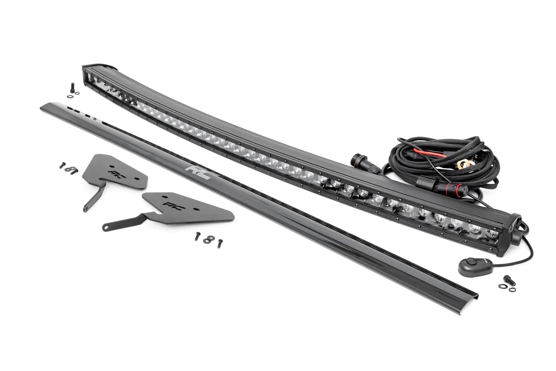 LED Light Kit | 30 Inch Curved | Front Bracket | Black Series | Polaris RZR Turbo S4 by Rough Country