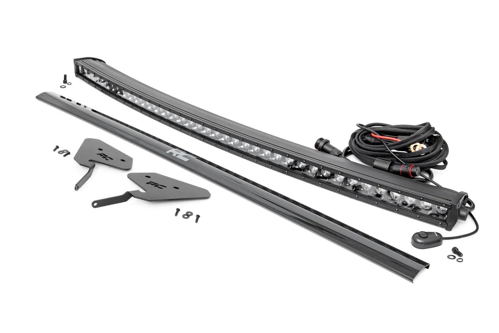LED Light Kit | 30 Inch Curved | Front Bracket | Black Series | Polaris RZR Turbo S4 by Rough Country