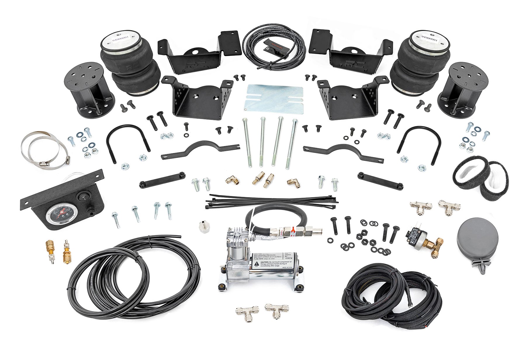 Air Spring Kit w/compressor | 3-5 Inch Lift Kit | Chevy/GMC 2500HD/3500HD (20-26) by Rough Country