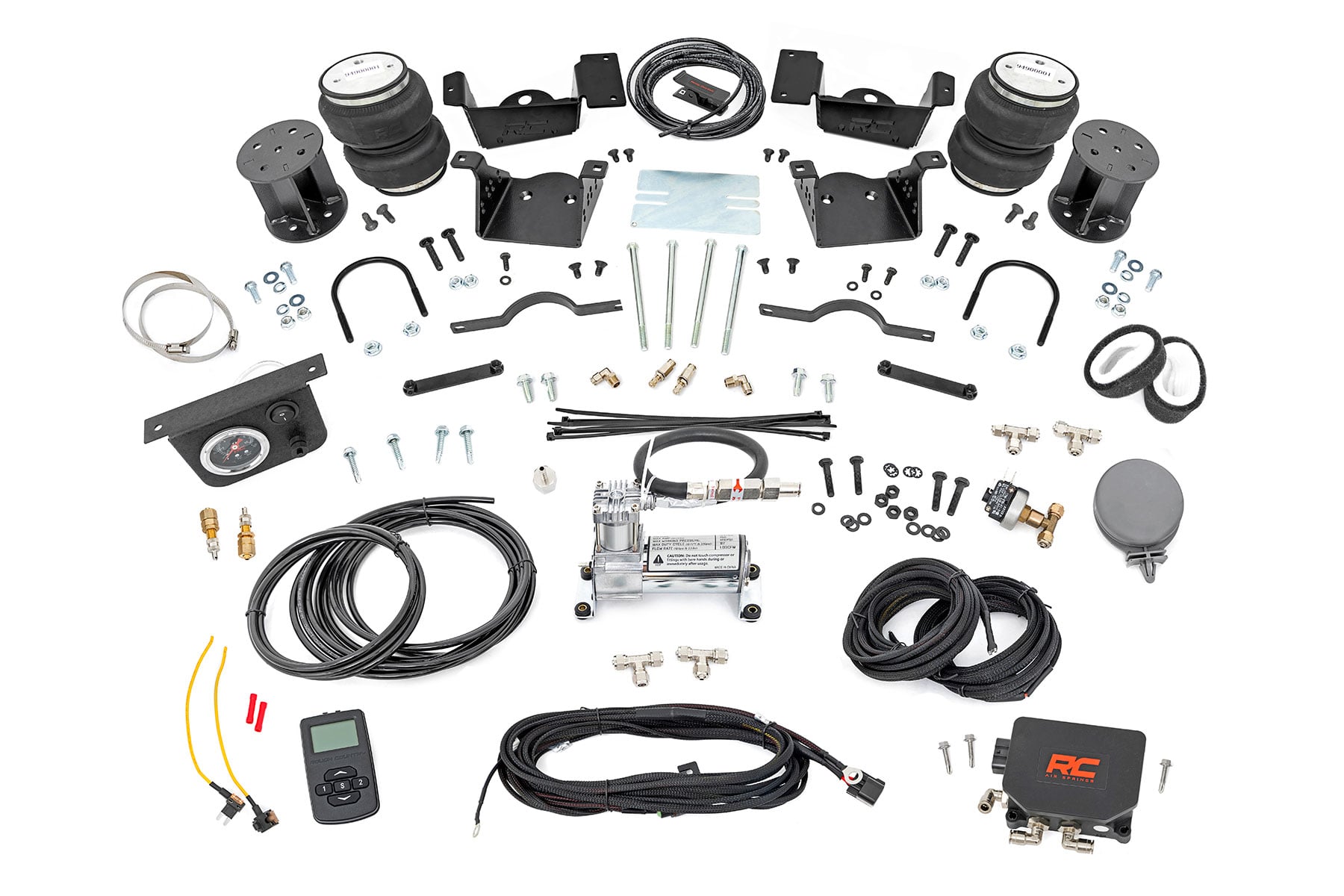 Air Spring Kit w/compressor | Wireless Controller | 3-5 Inch Lift Kit | Chevy/GMC 2500HD/3500HD (20- by Rough Country