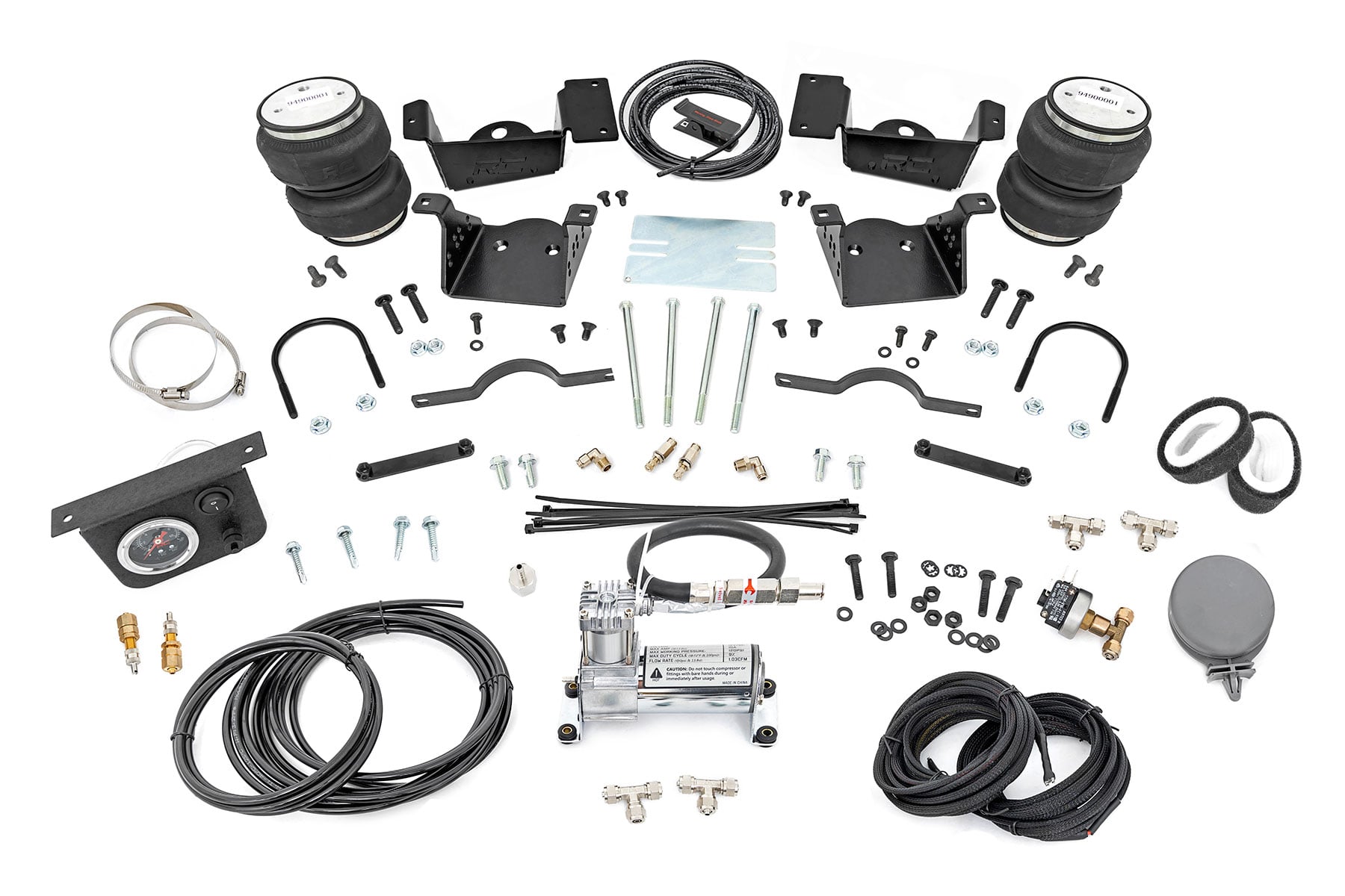Air Spring Kit w/compressor | Chevy/GMC 2500HD/3500HD (20-26) by Rough Country