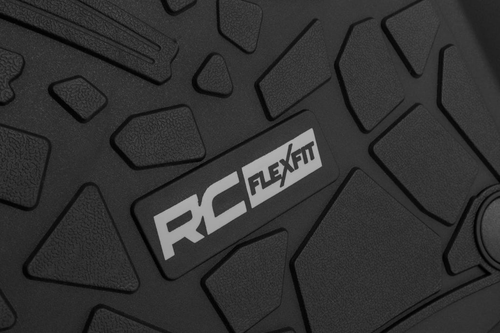 Flex-Fit Floor Mats | FR & RR | RR Lockable | Jeep Gladiator JT 4WD (20-26) by Rough Country