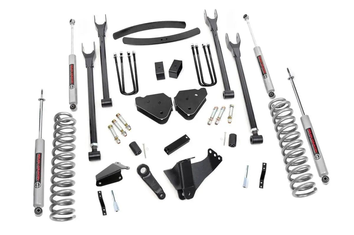 6 Inch Lift Kit | Gas | 4 Link | OVLDS | Ford F-250/F-350 Super Duty (05-07) by Rough Country