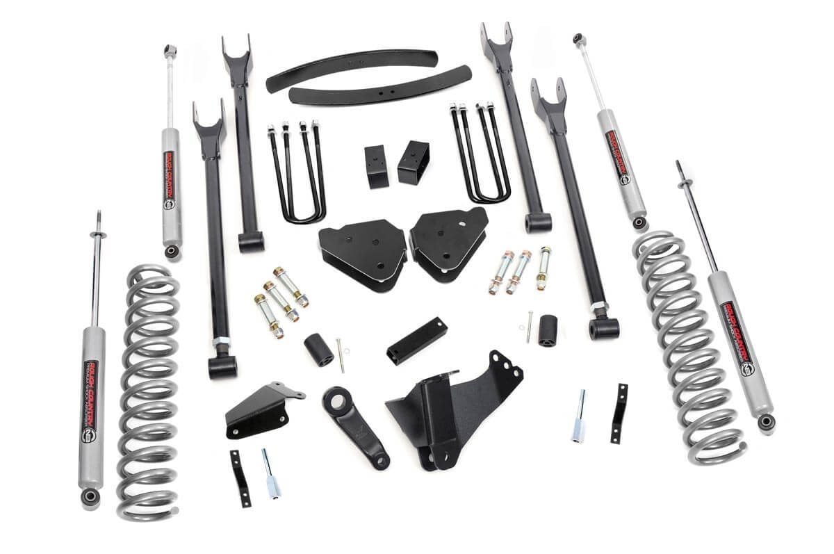6 Inch Lift Kit | Diesel | 4 Link | OVLDS | Ford F-250/F-350 Super Duty (05-07) by Rough Country