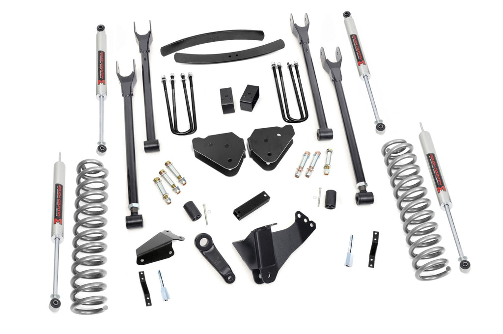 6 Inch Lift Kit | Gas | 4 Link | M1 | Add-A-Leaf | Ford F-250/F-350 Super Duty (05-07) by Rough Country