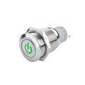 Pre-Wired Power Symbol On/Off Flush Mount LED Switch, Green by Oracle Lighting