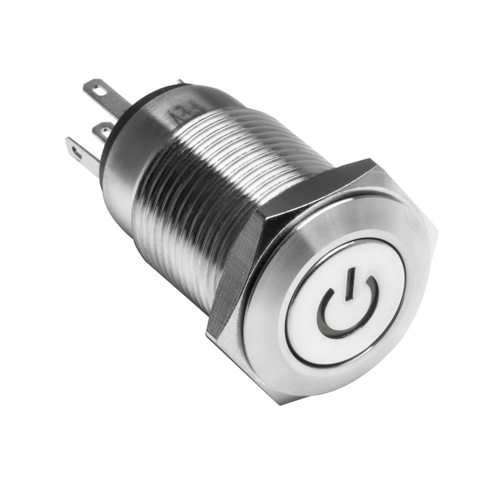 Pre-Wired Power Symbol On/Off Flush Mount LED Switch, Green by Oracle Lighting