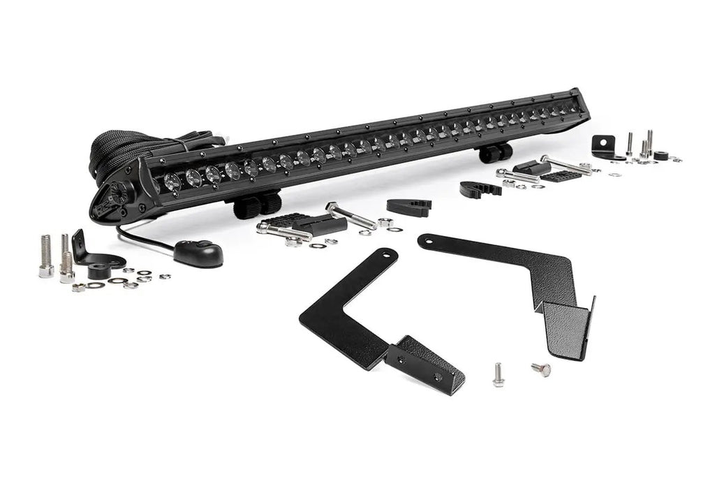 LED Light Kit | Lower Grille Mount | 30" Black Single Row | Toyota Tacoma (16-23) by Rough Country