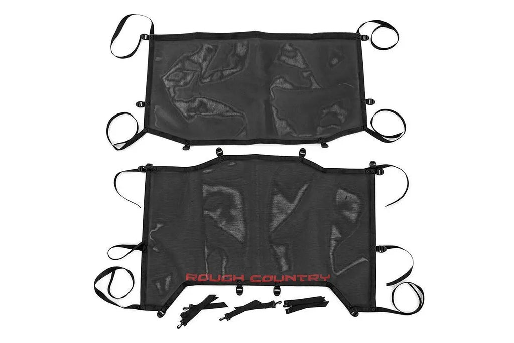 Mesh Bikini Top Plus | Black | Jeep Wrangler JL (21-23)/Wrangler Unlimited (18-23) by Rough Country