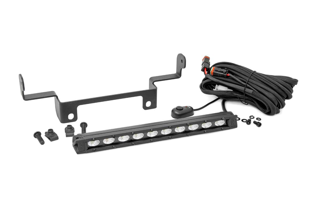 LED Light Kit | Bumper Mount | 10" Black Slimline | Honda Pioneer 1000 by Rough Country