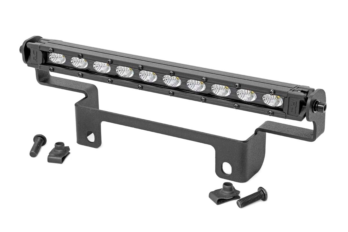 LED Light Kit | Bumper Mount | 10" Black Slimline | Honda Pioneer 1000 by Rough Country