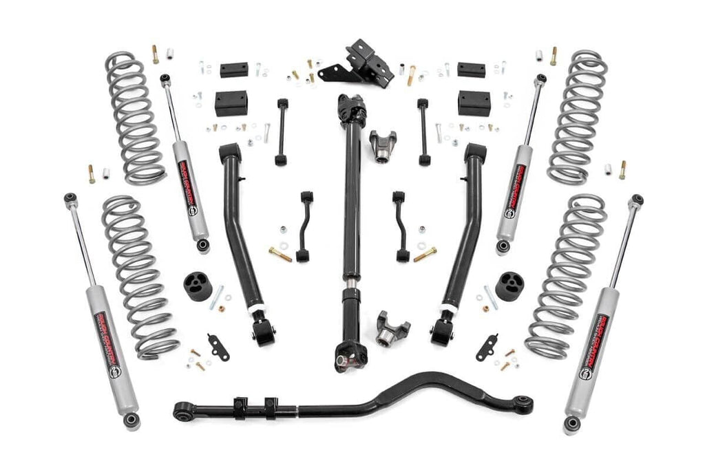 3.5 Inch Lift Kit | Adj Lower | FR D/S | Jeep Wrangler Unlimited 4WD (18-23) by Rough Country