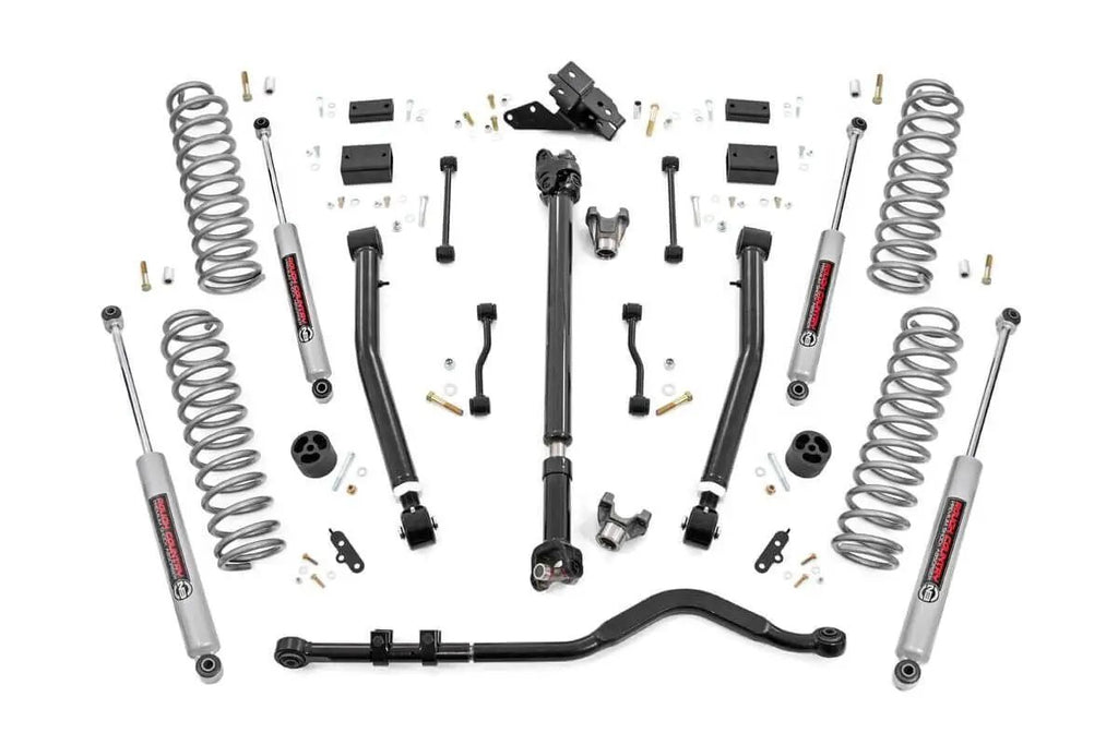 3.5 Inch Lift Kit | Adj Lower | FR D/S | Jeep Wrangler Unlimited 4WD (18-23) by Rough Country