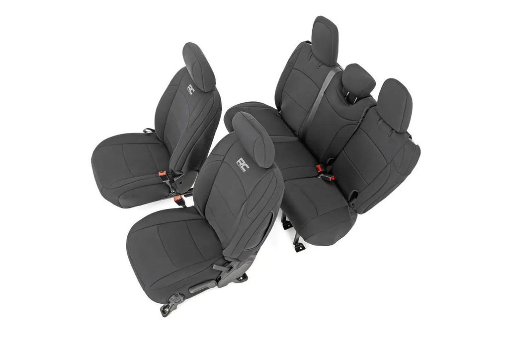 Seat Covers | Front and Rear | Jeep Wrangler Unlimited 4WD (2018-2026) by Rough Country