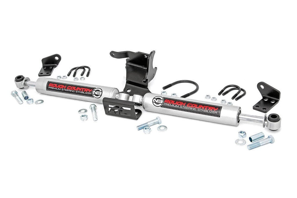 N3 Steering Stabilizer | Dual | 2.5-8 Inch Lift | Jeep Gladiator JT/Wrangler JL (18-26) by Rough Country