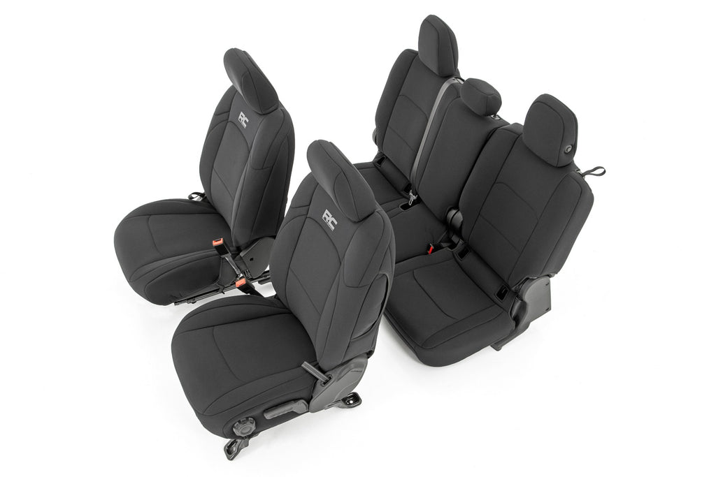 Seat Covers | Front and RR w/ Cup Holder | Jeep Gladiator JT 4WD (2020-2026) by Rough Country