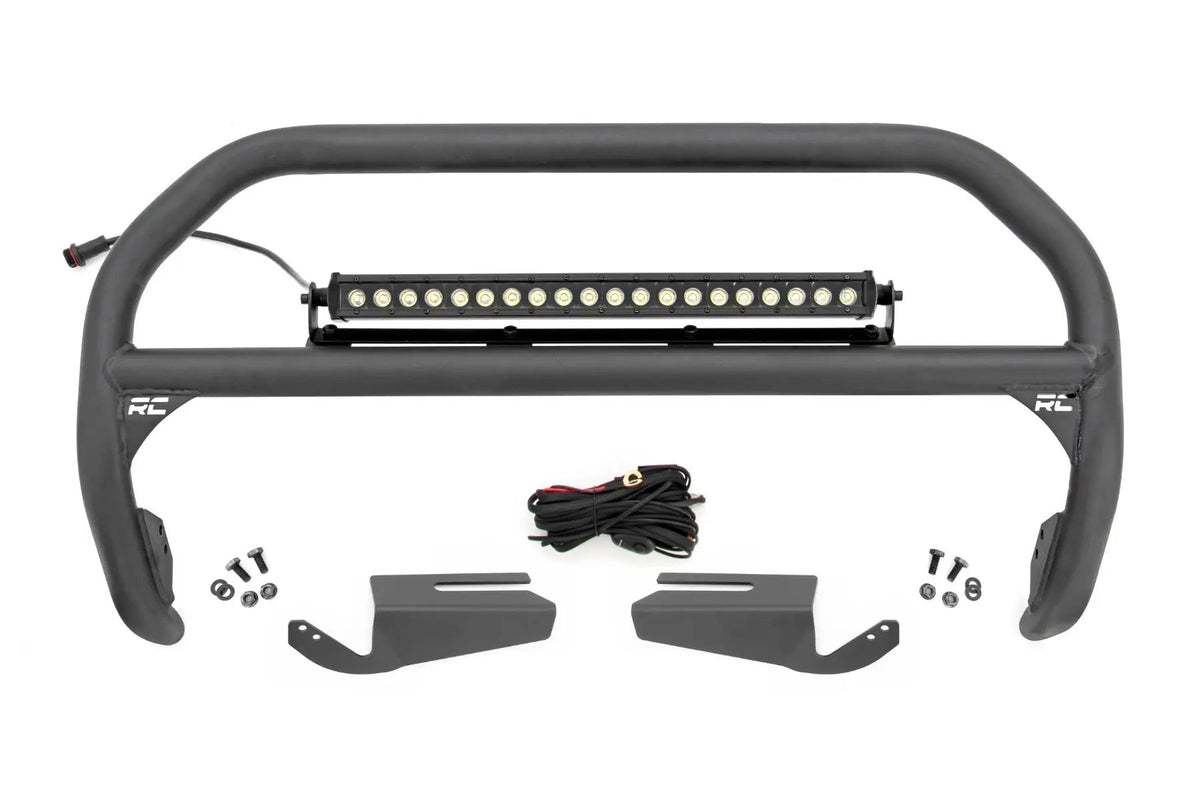Nudge Bar | 20 Inch Black Single Row LED | OE Modular Steel | | Ford Bronco (21-26) by Rough Country
