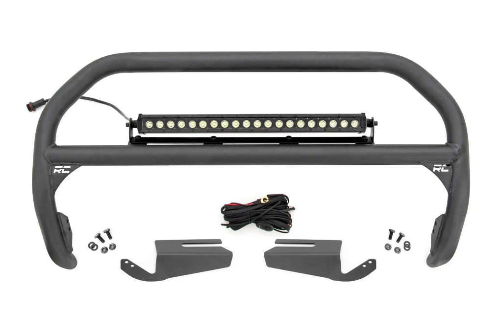 Nudge Bar | 20 Inch Black Single Row LED | OE Modular Steel | | Ford Bronco (21-26)