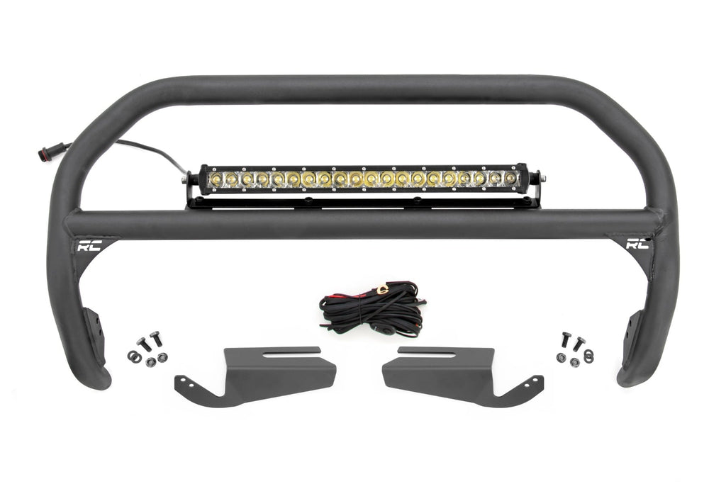 Nudge Bar | 20 Inch Chrome Single Row LED | OE Modular Steel | Ford Bronco (21-26) by Rough Country